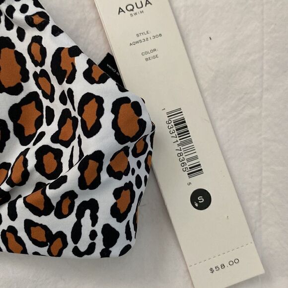 Aqua Swim Animal Print Lined Swim Top NWT - Picture 5 of 7